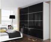 DeLife Schwebetürenschrank Performance 225x225cm Weiss Schwarz Kleiderschrank