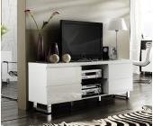 DeLife Lowboard Lucido 167x63 Weiss Hochglanz TV Möbel 4 Schubkästen/2 Fächer