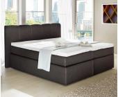 DeLife Boxspringbett Passiona 160x200 Dunkelbraun Bett mit Matratze