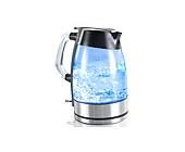 Rosenstein & Söhne Wasserkocher mit Glaskanne & LED-Beleuchtung, 1,7 l
