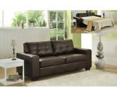 Kauf-Unique.de Ledersofa Schlafsofa Roosevelt - Braun