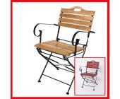 2x Biergartenstuhl Bistrostuhl, klappbar, Holz ~ Variantenangebot
