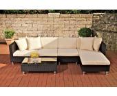 Gartengarnitur, Sitzgarnitur, Sitzgruppe Premius, Polyrattan ~ Variantenangebot