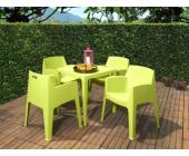 Kauf-Unique.de Gartensessel 4er-Set Valmi - Anis