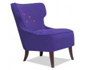 AMORE DI CASA Sessel Audrey Button Violett-Orange