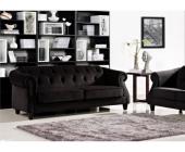 Kauf-Unique.de 3-Sitzer-Sofa Barock Vogue - Schwarz