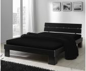 DeLife Komplett Bett Dave 140x200 cm Schwarz Strasssteine mit Matratze 140 cm