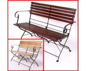 Biergartenbank Garten-Bank N01, Holz, klappbar ~ Variantenangebot