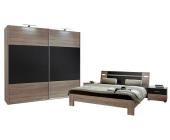 Schlafzimmer-Set (4-tlg.), Gr.2, mit Schwebetürenschrank