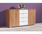 Sideboard, Breite 123 cm, kernbuchefb.-weiß