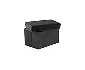 infactory 2in1-Aufbewahrungsbox mit integriertem Hocker, schwarz