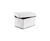 infactory 2in1-Aufbewahrungsbox mit integriertem Hocker, weiß