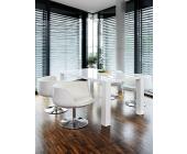 SALESFEVER Luke Essgruppe 160x90cm weiß mit 4 "Studio 54" Drehst, Tisch und Stühle: we