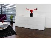 SALESFEVER Sideboard "Bulky" in hochglanz weiß mit 6 Schubladen, weiß hochglänzend (h