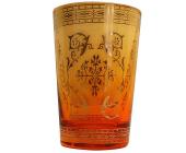 BUTLERS ARABESQUE Trinkglas mit Blattgold, orange