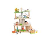 EVEREARTH Puppenhaus aus Holz, EverEarth®, 3-stöckiges Puppenhaus