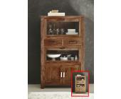 Vitrine Esszimmerschrank Glasvitrine S01, 90x40x150 cm ~ Variantenangebot