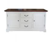 Sideboard Kommode S03 153x45x85 cm Akazie antikweiß