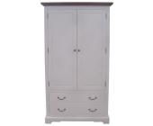 Aktenschrank Mehrzweckschrank S03 112x45x190 cm Akazie antikweiß