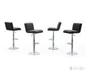 DeLife Barhocker Ethan Schwarz Barstuhl höhenverstellbar drehbar