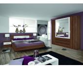 Rauch Schlafzimmer 4-tlg. Rochester Kernnuss / Alpinweiß