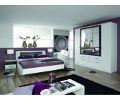 Rauch Schlafzimmer 4-tlg. Rochester Alpinweiß / Grau-Metallic