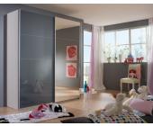Rauch Schwebetürenschrank Kleiderschrank Flash Glas Grau Spiegel 226 cm