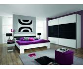 Rauch Schlafzimmer 4-tlg. Melissa Alpinweiß Glas Schwarz