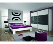 Rauch Schlafzimmer 4-tlg. Melissa Alpinweiß Glas Grau