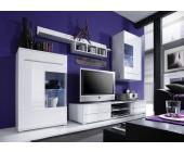 Easyfurn Wohnwand Anbauwand Bryan Weiß II