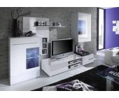 Easyfurn Wohnwand Anbauwand Bryan Weiß III