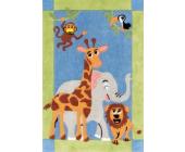 Kinderteppich XXL Dschungel Tiere 150 x 220 cm