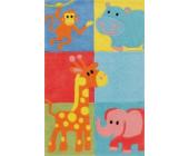 Kinderteppich Zoo Tiere 80 x 150 cm