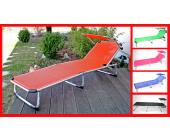 Mendler Alu-Sonnenliege Gartenliege mit Sonnendach M11, Rohrdurchmesser 28 mm ~ Variantenangebot
