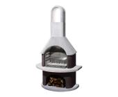 Buschbeck Gartengrillkamin Milano - Strukturbeton - Grau/Braun