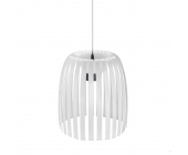 Koziol Pendelleuchte Josephine - Medium Size - Facettenschliff-Optik/Kunststoff - milchweiß