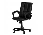 home24office Chefsessel Charles - Kunstlederbezug - schwarz