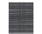 Arte M Schwebetürenschrank Trio - Weiss/Nussbaum Grau (Breite 152cm)