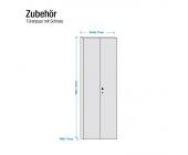 Arte M Türenpaar Carry -/Schloss/6 Fächer - Regal-Zubehör (Esche dunkel)