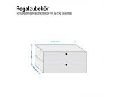 Arte M Schubkasten Carry (2er-Set) - breit - Regal-Zubehör (Esche dunkel)