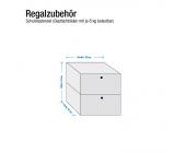 Arte M Schubkasten Carry (2er-Set) - Regal-Zubehör (Esche dunkel)