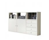 Bellinzona Sideboard Empire - Weiß (Sideboard Empire - Weiß - Schubkästen)