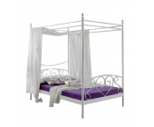 Home Design Himmelbett Alice Springs - Weiß (Bett 120cm)