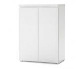 home24office Aktenschrank Paddington - 3 Ordnerhöhen - Hochglanz Weiß lackiert