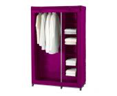 Wenko Kleiderschrank mit Wäschesortierer (Brombeere)