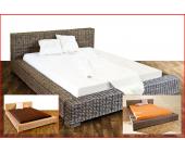 Rattanbett Doppelbett R02 ~ Variantenangebot