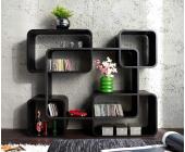 DeLife Regal Trend 115x135 cm Schwarz Cuben Raumteiler Wandregal