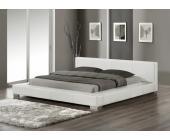 Interama Weißes Bettgestell M37 Bond Lederbett 180x200