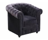 Kauf-Unique.de Chesterfield Sessel Samt - Anthrazit