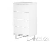DeLife Kommode Ropero 55x115 cm Weiss Hochglanz 4 Schubladen mit Softclose
